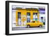 Cuba Fuerte Collection - Yellow Vintage American Car in Havana-Philippe Hugonnard-Framed Photographic Print