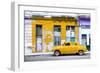 Cuba Fuerte Collection - Yellow Vintage American Car in Havana-Philippe Hugonnard-Framed Photographic Print