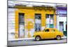 Cuba Fuerte Collection - Yellow Vintage American Car in Havana-Philippe Hugonnard-Mounted Photographic Print