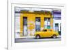 Cuba Fuerte Collection - Yellow Vintage American Car in Havana-Philippe Hugonnard-Framed Photographic Print