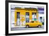 Cuba Fuerte Collection - Yellow Vintage American Car in Havana-Philippe Hugonnard-Framed Photographic Print