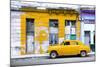 Cuba Fuerte Collection - Yellow Vintage American Car in Havana-Philippe Hugonnard-Mounted Photographic Print