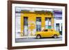 Cuba Fuerte Collection - Yellow Vintage American Car in Havana-Philippe Hugonnard-Framed Photographic Print