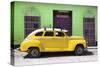 Cuba Fuerte Collection - Yellow Vintage Car-Philippe Hugonnard-Stretched Canvas