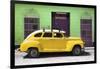 Cuba Fuerte Collection - Yellow Vintage Car-Philippe Hugonnard-Framed Photographic Print