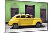 Cuba Fuerte Collection - Yellow Vintage Car-Philippe Hugonnard-Mounted Photographic Print