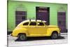 Cuba Fuerte Collection - Yellow Vintage Car-Philippe Hugonnard-Stretched Canvas