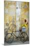 Cuba, Havana. Bicycle with Flowers Leaning Against a Decaying Wall-Brenda Tharp-Mounted Photographic Print
