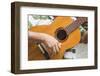 Cuba, Havana. Close-up of man playing guitar.-Brenda Tharp-Framed Photographic Print