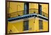 Cuba, Havana, Corner of a Quaint Yellow Building Exterior-Merrill Images-Framed Photographic Print