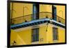 Cuba, Havana, Corner of a Quaint Yellow Building Exterior-Merrill Images-Framed Photographic Print