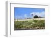 Cuba, Havana. Fortress wall and Cuban flag at San Carlos de la Cabana fortress in the Parque Histor-Miva Stock-Framed Photographic Print