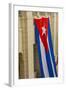 Cuba. Havana. Giant Cuban Flag Hanging in an Interior Courtyard-Inger Hogstrom-Framed Photographic Print