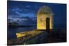 Cuba, Havana. Golden light illumines stone turret of old fort.-Jaynes Gallery-Stretched Canvas