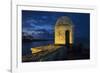 Cuba, Havana. Golden light illumines stone turret of old fort.-Jaynes Gallery-Framed Photographic Print