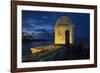 Cuba, Havana. Golden light illumines stone turret of old fort.-Jaynes Gallery-Framed Photographic Print