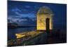 Cuba, Havana. Golden light illumines stone turret of old fort.-Jaynes Gallery-Mounted Photographic Print