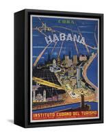 Cuba, Havana, Instituto Cubano Del Turismo, Travel Poster-null-Framed Stretched Canvas