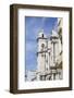 Cuba, Havana, Old Havana. Clock tower of church in Cathedral Plaza.-Jaynes Gallery-Framed Photographic Print