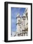 Cuba, Havana, Old Havana. Clock tower of church in Cathedral Plaza.-Jaynes Gallery-Framed Photographic Print