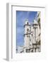 Cuba, Havana, Old Havana. Clock tower of church in Cathedral Plaza.-Jaynes Gallery-Framed Photographic Print