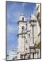 Cuba, Havana, Old Havana. Clock tower of church in Cathedral Plaza.-Jaynes Gallery-Mounted Photographic Print