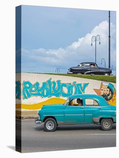 Cuba, Havana, Revolucion Mural-Alan Copson-Stretched Canvas