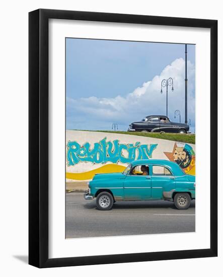 Cuba, Havana, Revolucion Mural-Alan Copson-Framed Photographic Print