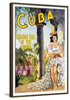 Cuba, Holiday Isle of the Tropics-null-Framed Premium Giclee Print