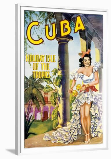 Cuba, Holiday Isle of the Tropics-null-Framed Premium Giclee Print