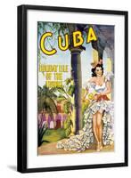 Cuba, Holiday Isle of the Tropics-null-Framed Art Print