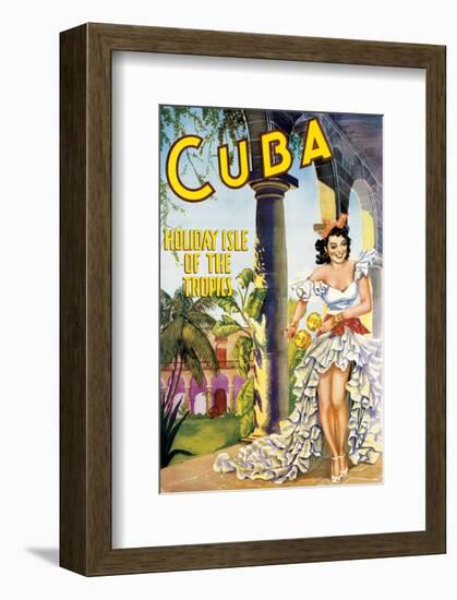 Cuba, Holiday Isle of the Tropics-null-Framed Art Print