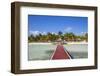 Cuba, Jardines del Rey, Cayo Guillermo, Playa El Paso, Wooden red jetty-Jane Sweeney-Framed Photographic Print