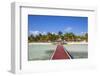 Cuba, Jardines del Rey, Cayo Guillermo, Playa El Paso, Wooden red jetty-Jane Sweeney-Framed Photographic Print