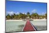 Cuba, Jardines del Rey, Cayo Guillermo, Playa El Paso, Wooden red jetty-Jane Sweeney-Mounted Photographic Print