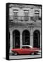 Cuba, La Habana Vieja (Old Havana), classic 1950's American Car-Alan Copson-Framed Stretched Canvas