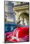 Cuba, La Habana Vieja (Old Havana), Paseo de Marti, Capitolio and classic 1950's American Car-Alan Copson-Mounted Photographic Print