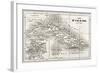 Cuba Old Map With Havana Insert Plan-marzolino-Framed Art Print