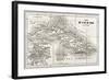 Cuba Old Map With Havana Insert Plan-marzolino-Framed Art Print