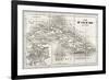 Cuba Old Map With Havana Insert Plan-marzolino-Framed Art Print