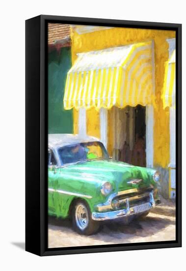 Cuba Painting - 50s Chevy-Philippe Hugonnard-Framed Stretched Canvas