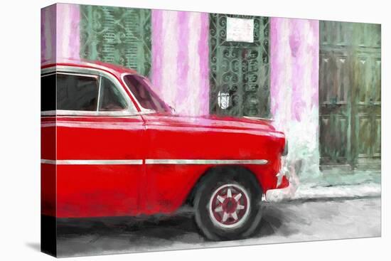 Cuba Painting - American Car-Philippe Hugonnard-Stretched Canvas