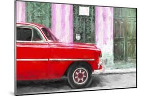 Cuba Painting - American Car-Philippe Hugonnard-Mounted Art Print