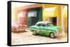 Cuba Painting - Back in Time-Philippe Hugonnard-Framed Stretched Canvas