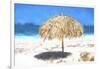 Cuba Painting - Beach Umbrella-Philippe Hugonnard-Framed Art Print