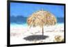 Cuba Painting - Beach Umbrella-Philippe Hugonnard-Framed Art Print