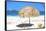 Cuba Painting - Beach Umbrella-Philippe Hugonnard-Framed Stretched Canvas