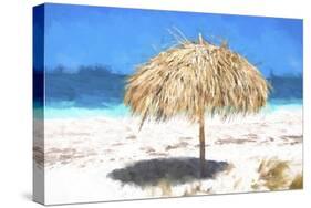 Cuba Painting - Beach Umbrella-Philippe Hugonnard-Stretched Canvas