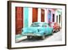 Cuba Painting - Blue and Red-Philippe Hugonnard-Framed Art Print