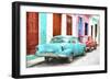 Cuba Painting - Blue and Red-Philippe Hugonnard-Framed Premium Giclee Print